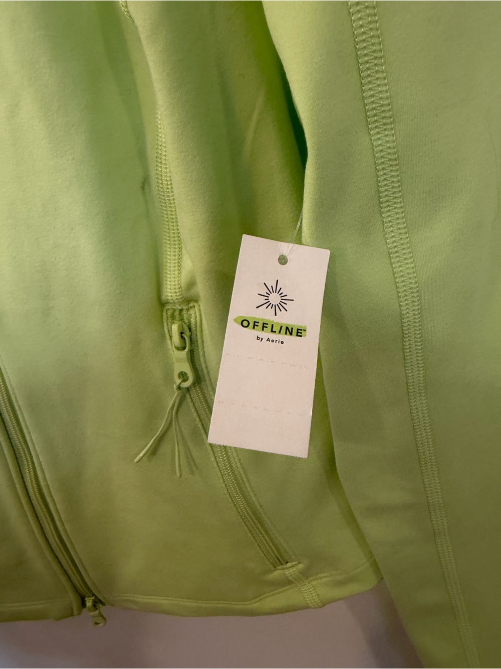 aerie Neon Lime Full-Zip Active Jacket - Picture 5 of 6